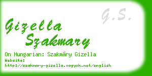 gizella szakmary business card